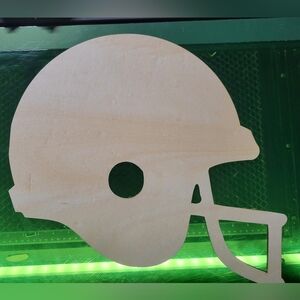 Wooden Football Helmet Cutout